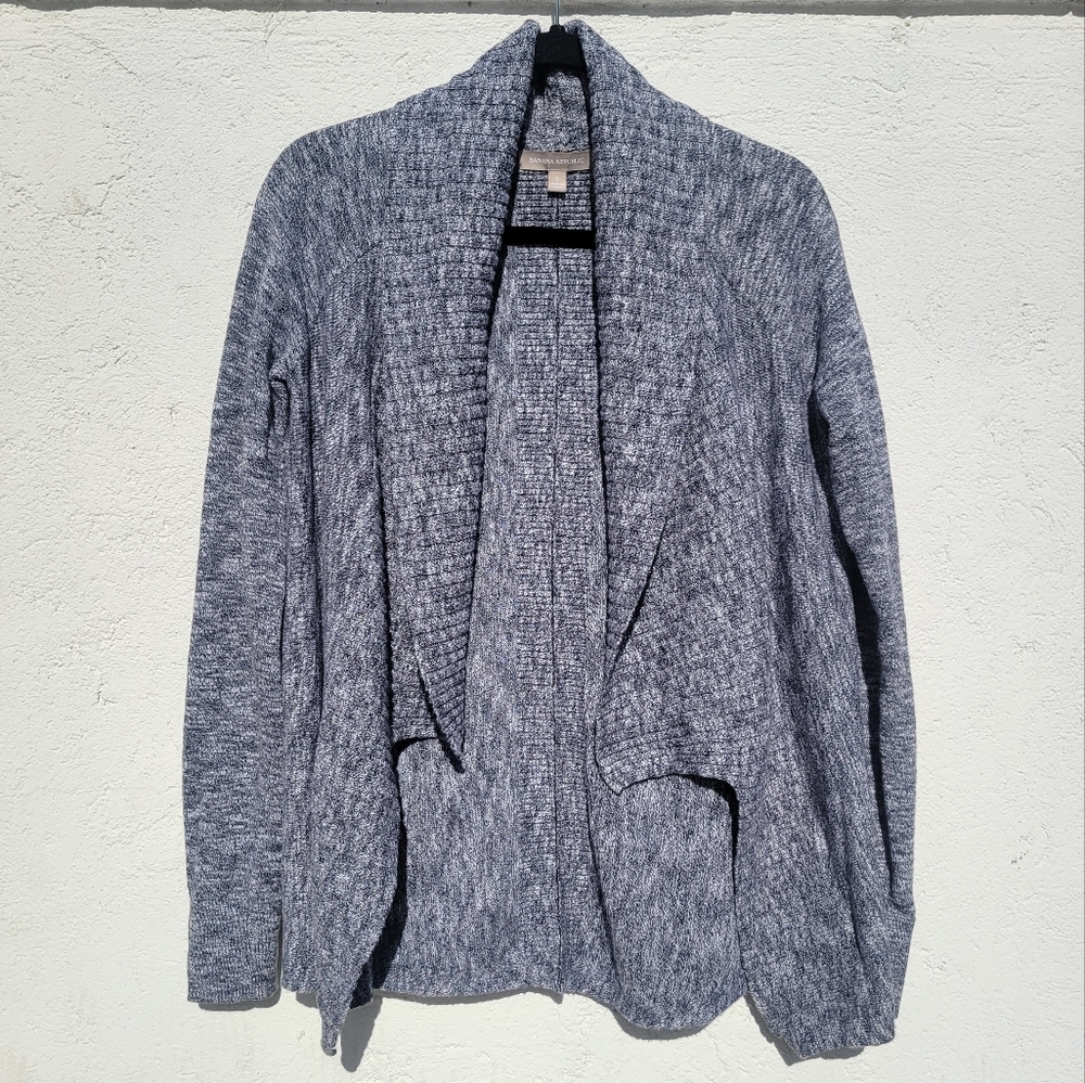 Banana Republic Linen Cotton Blend Open Front Cardigan Size S